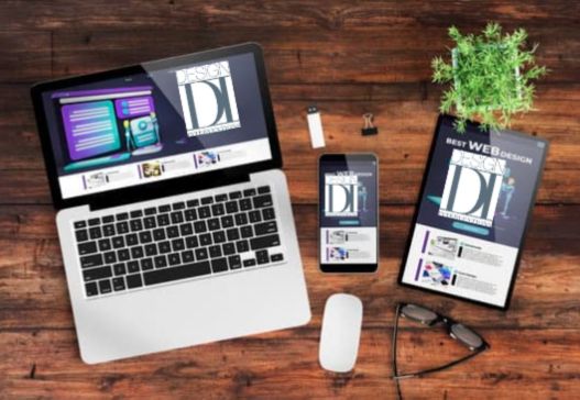 Responsive custom website design displayed on laptop tablet and phone by Design Interventions Wilmington NC